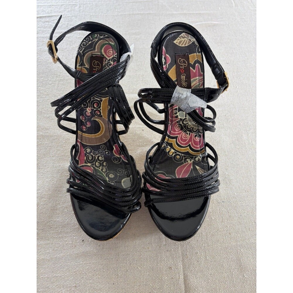 Black Promise Strappy Heels - Size 8
